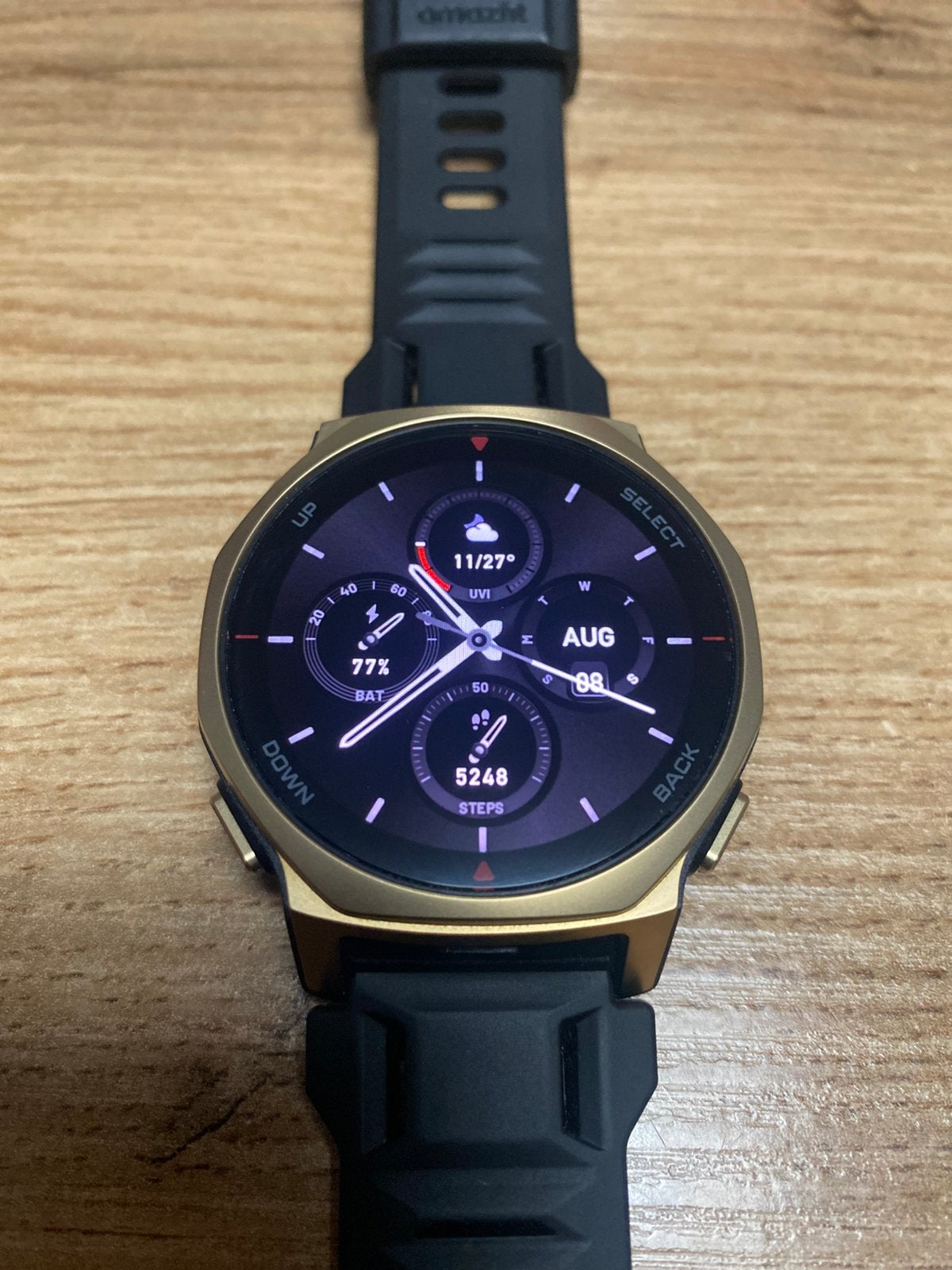 Amazfit T-Rex 3 Pro - 44 mm Goud Zwart, Ophalen, Zwart, IOS, Zo goed als nieuw