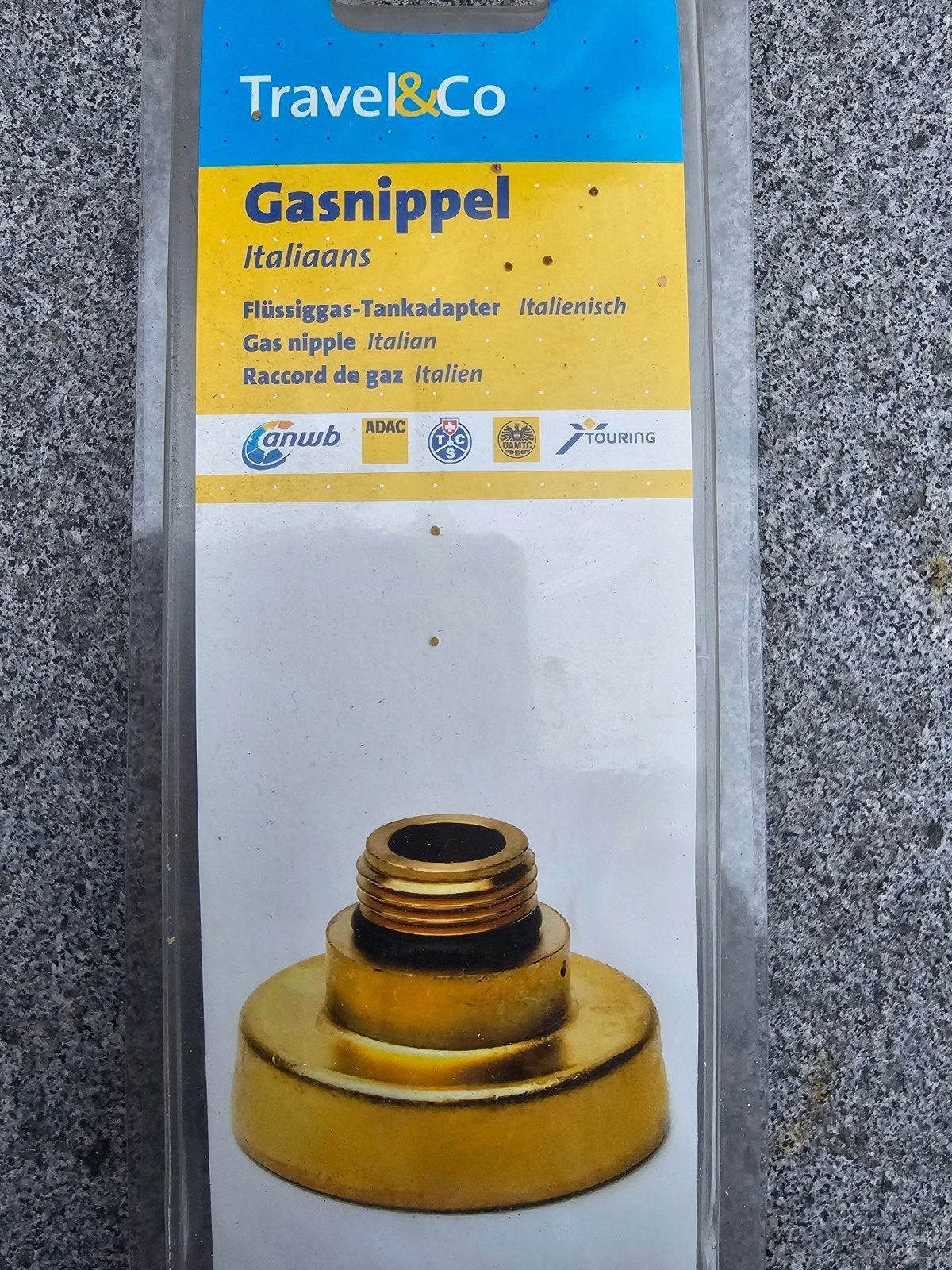Travel&Co Gasnippel Italiaans - LPG Tankadapter, Ophalen, Nieuw