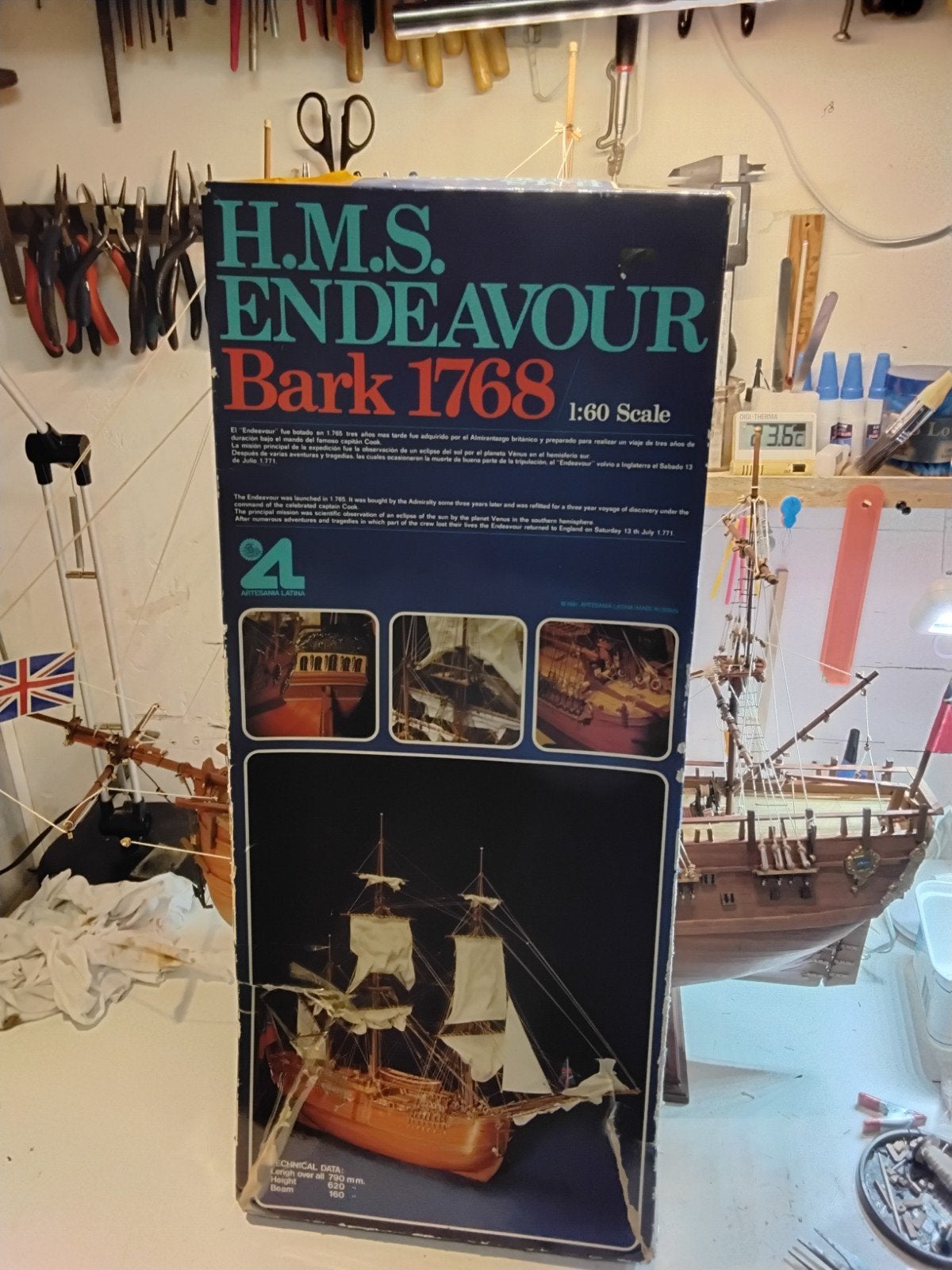 Modelbouwschip HMS Endeavour Bark 1768, Ophalen, Gebruikt, 1:50 tot 1:200, Overige merken