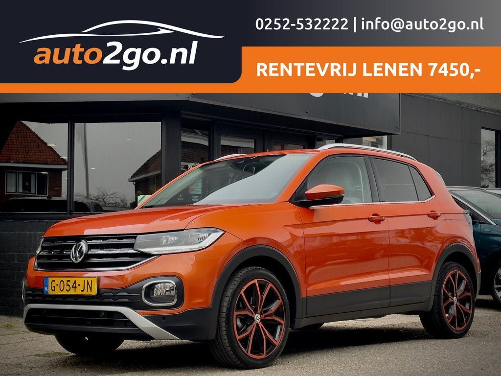 Volkswagen T-Cross 1.0 TSI ORANGE-STYLE EDITION CARPLAY CRUI, Auto's, Volkswagen, Voorwielaandrijving, T-Cross, Gebruikt, Euro 6