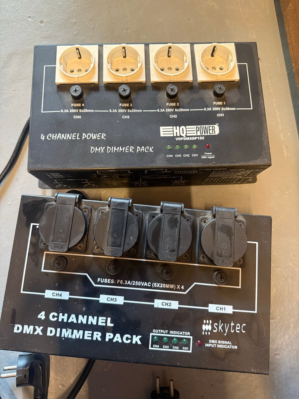 DMX Dimmer Packs (2 stuks) - HQ Power & Skytec, Muziek en Instrumenten, Licht en Laser, Ophalen of Verzenden, Gebruikt, Overige typen
