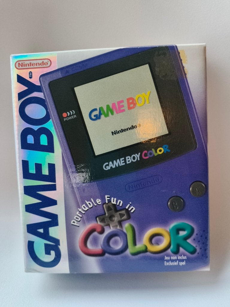 Nintendo Game Boy Color console Purple / als nieuw compleet, Ophalen of Verzenden, Zo goed als nieuw, Game Boy Color