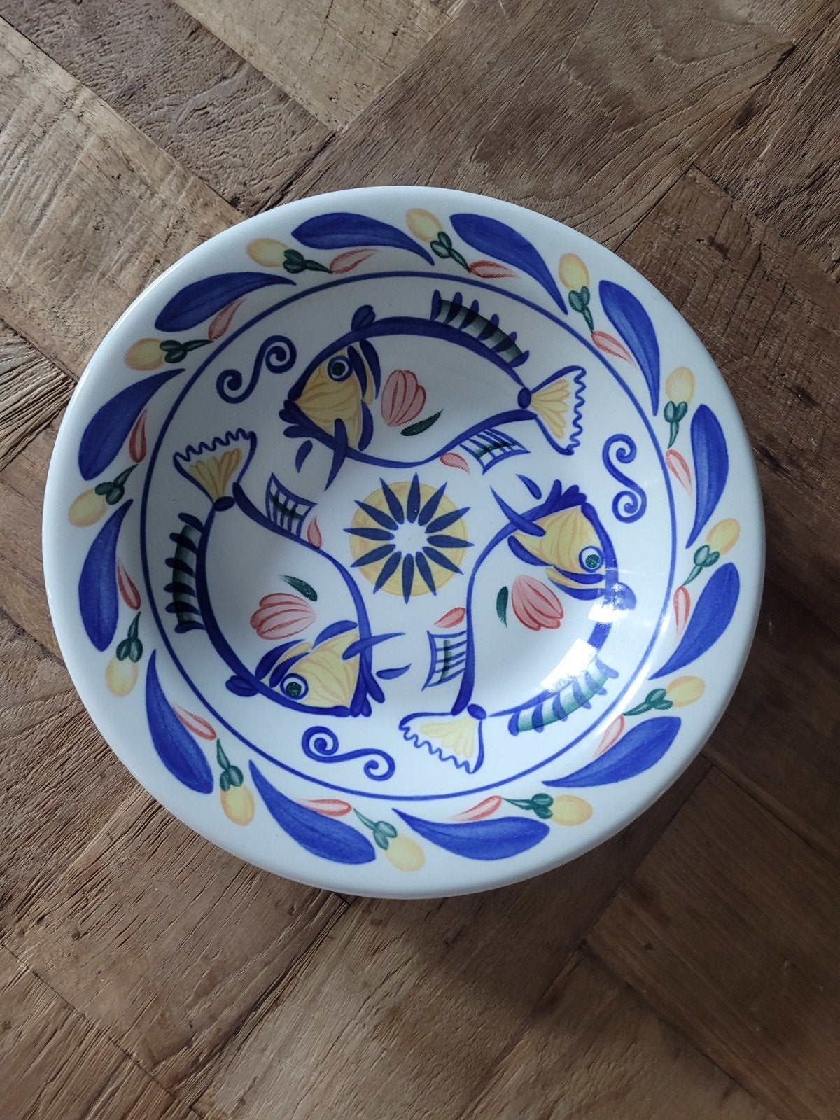 2 Johnson Bros dinerborden "Aquamatic" (Susan Kennedy), Gebruikt, Overige merken, Keramiek, Vintage