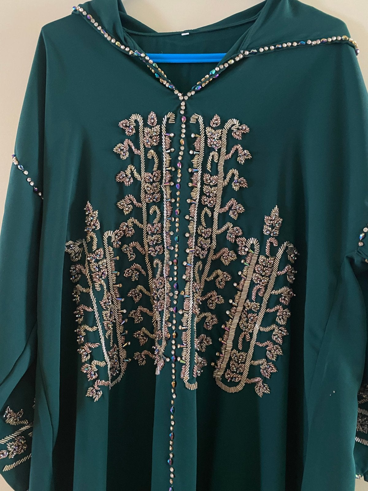 Prachtige Marokkaanse jurk - Kaftan met borduursels, Maat 38/40 (M), Ophalen of Verzenden, Zo goed als nieuw, Onder de knie
