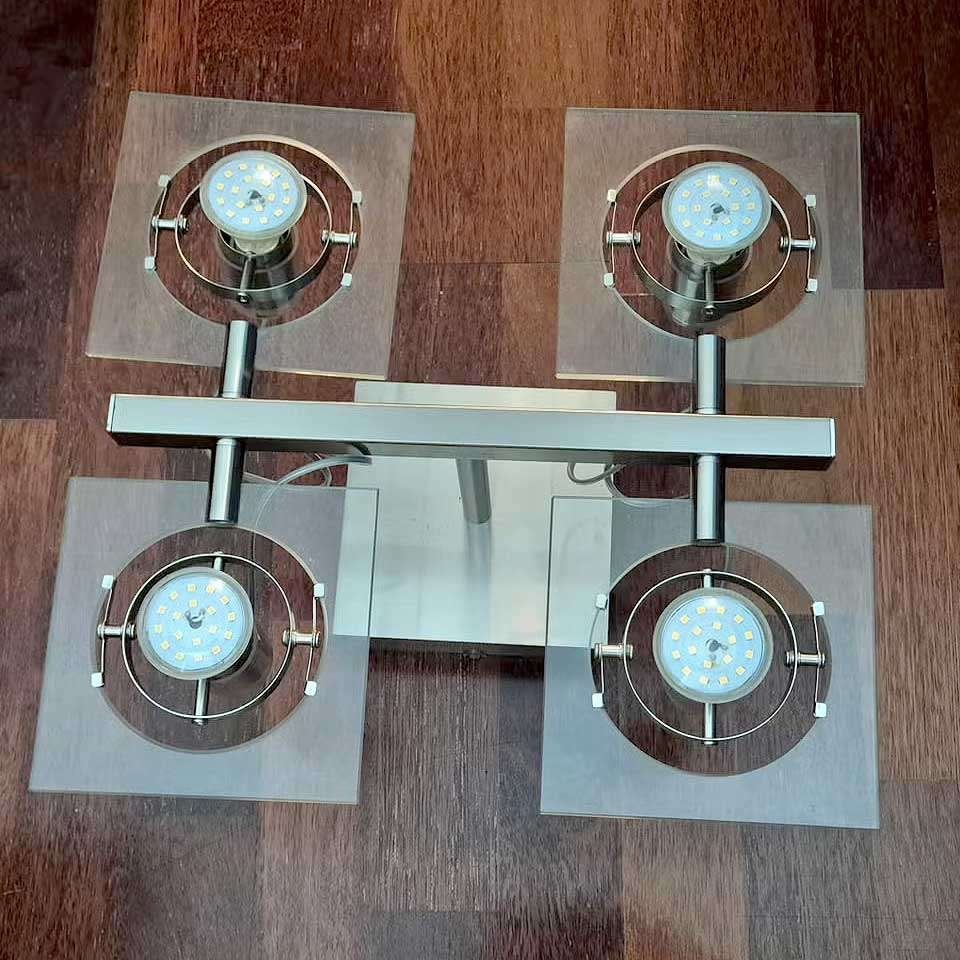 Ikea 'FUGA' 4xGU10 plafondspot (2 stuks beschikbaar) zgst b6, Ophalen of Verzenden, Zo goed als nieuw, Plafondspot