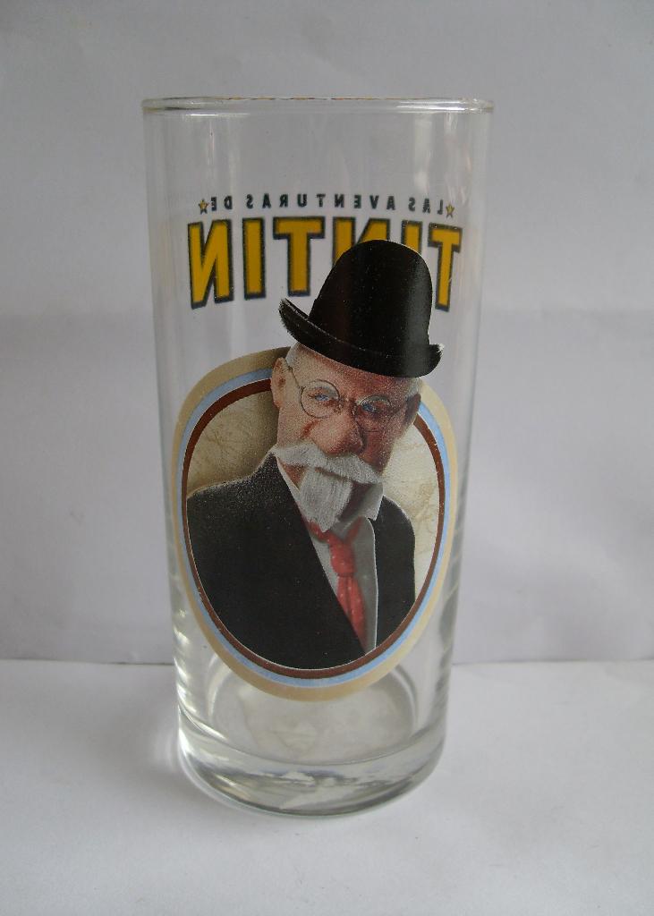 Kuifje Glas Professor Zonnebloem Tintin Herge, Ophalen of Verzenden, Kuifje, Zo goed als nieuw, Beeldje of Figuurtje