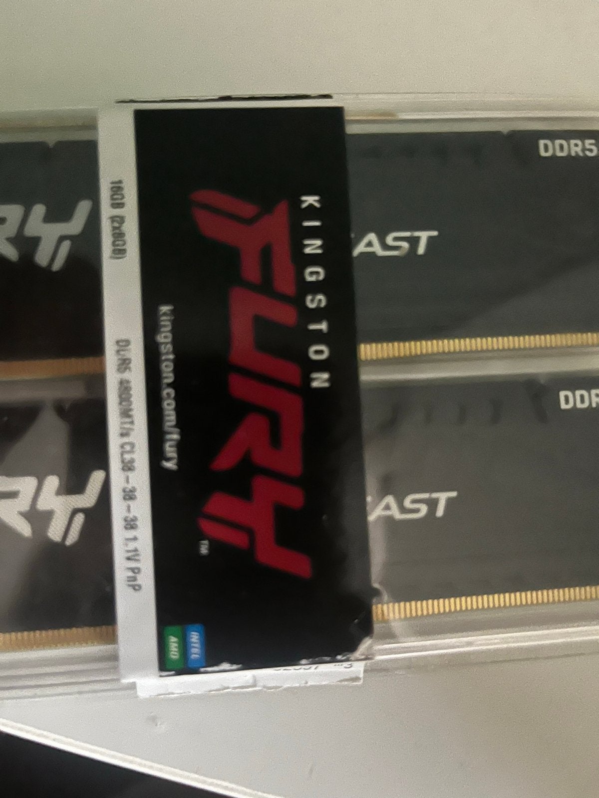 Kingston FURY Beast DDR5 RAM 16GB (2x8GB) 4800MHz, Computers en Software, Ophalen, Nieuw, Desktop, DDR5