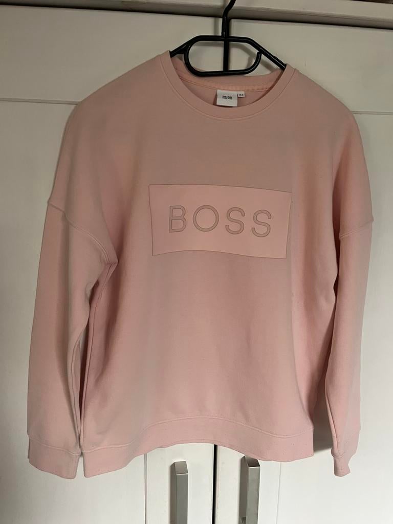 Hugo boss sweater maat 164 licht roze, Kinderen en Baby's, Kinderkleding | Maat 164, Ophalen of Verzenden, Zo goed als nieuw, Meisje