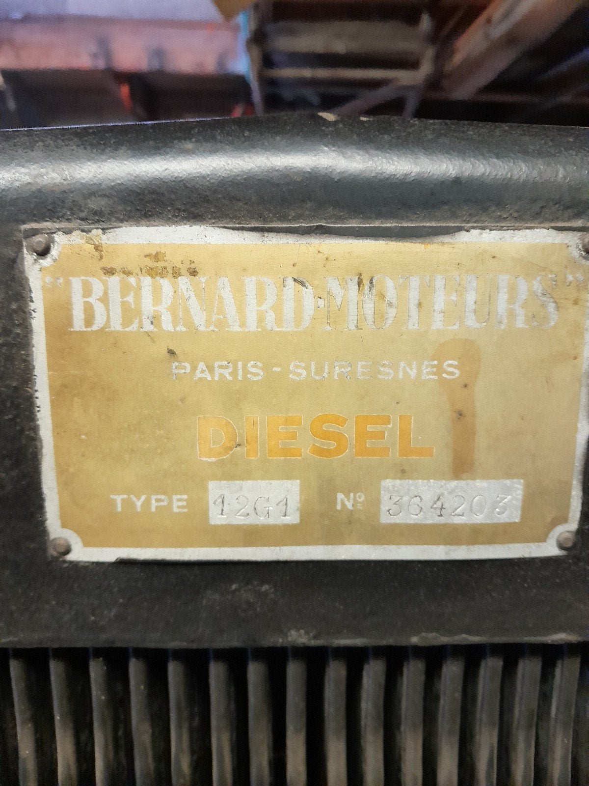 Bernard 12GB1 motor. Stationaire motor, Ophalen, Gebruikt