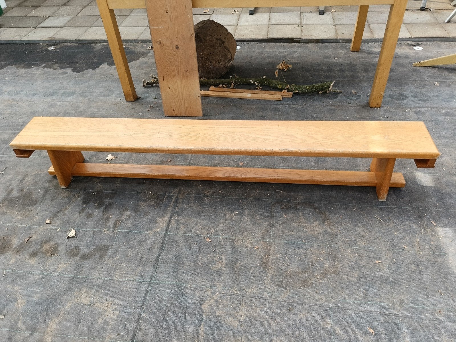 Rolf houten gymbank - 2 meter lang, Ophalen, Gebruikt, Hout