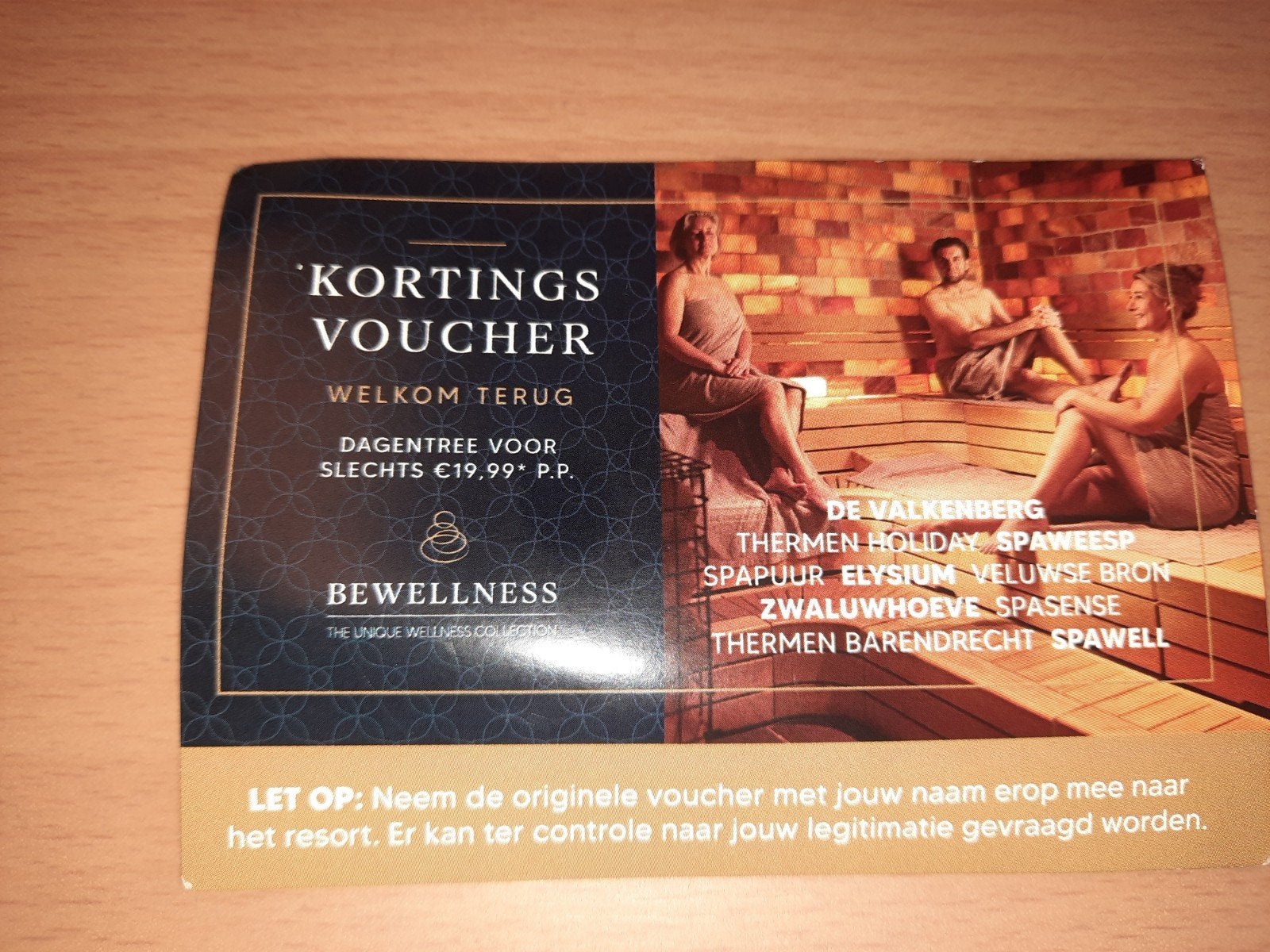wellnessentree 1 persoon, Twee personen, Cadeaubon, Spa of Sauna