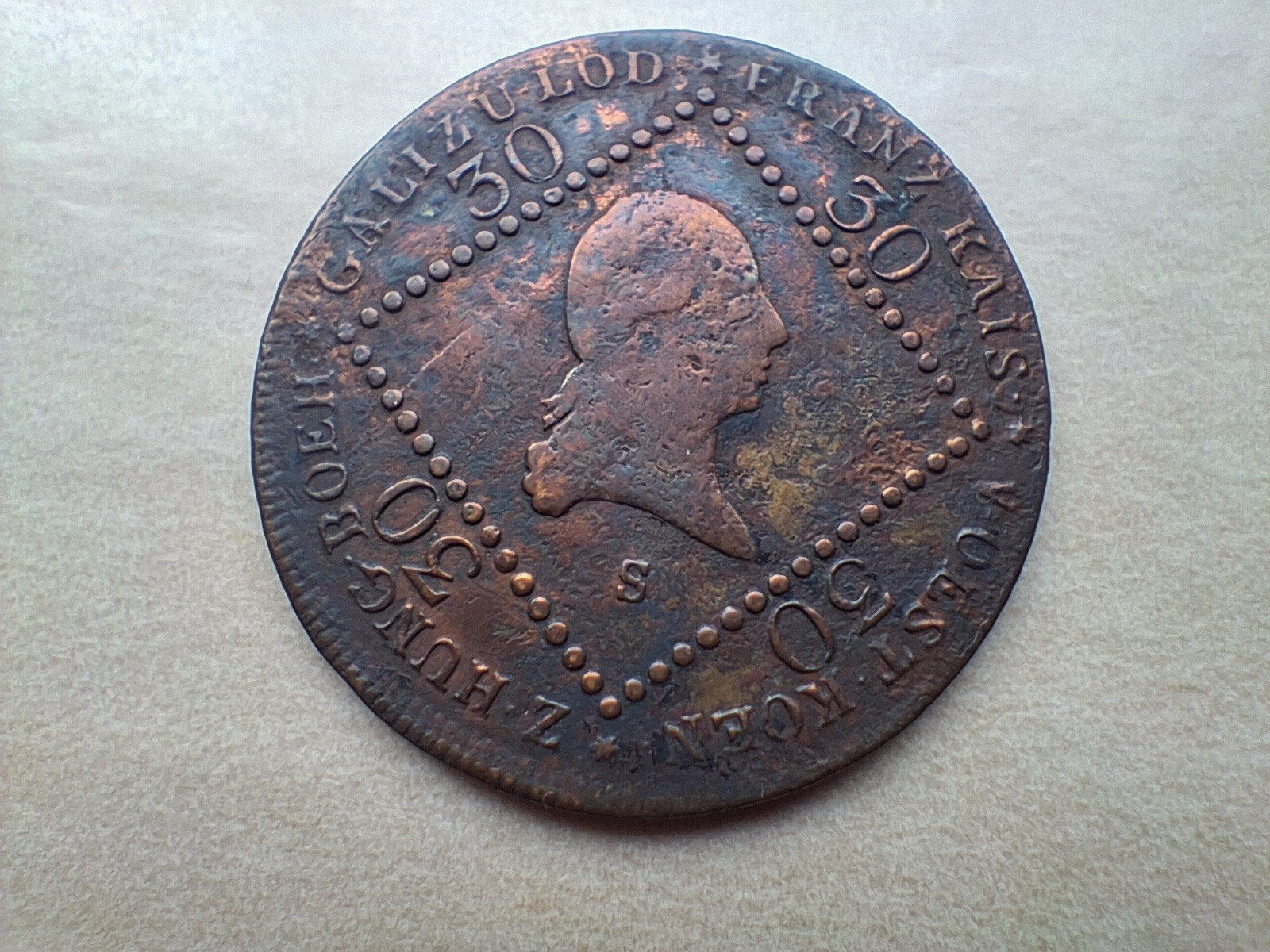Oostenrijkse 30 Kreuzer munt 1807 - Franz I, Ophalen of Verzenden, Overige landen, Losse munt