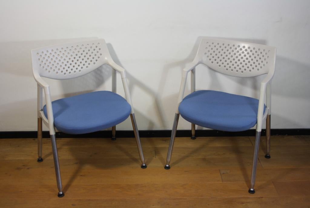 Twee Vitra stoelen Quattro, Ophalen, Twee, Blauw, Overige materialen