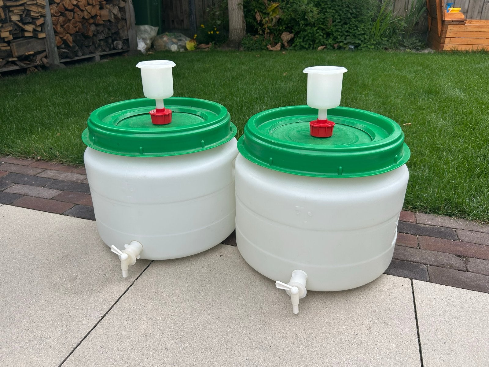 2x Gistvat gistingsvat 31 Liter met Waterslot en Kraantje, Ophalen of Verzenden, Gebruikt