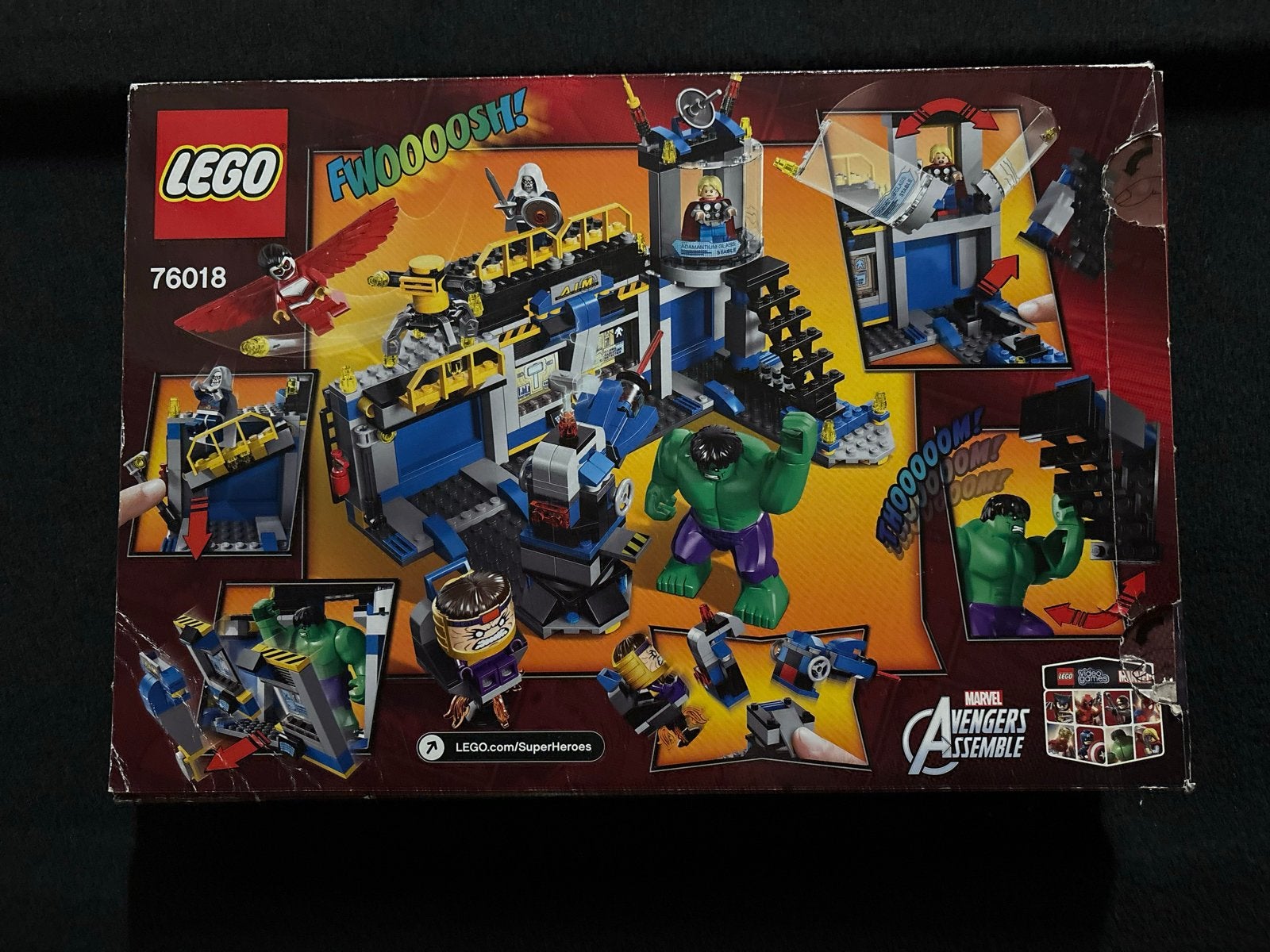 LEGO Marvel Super Heroes 76018 Hulk Lab Smash, Ophalen of Verzenden, Gebruikt, Overige merken