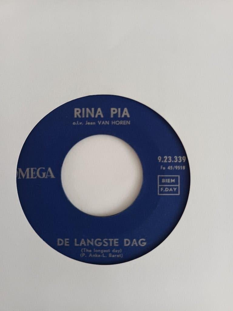 Rina Pia - De Langste Dag  (Omega 23.339), Originele persing, 7 inch, Ophalen of Verzenden, Zo goed als nieuw