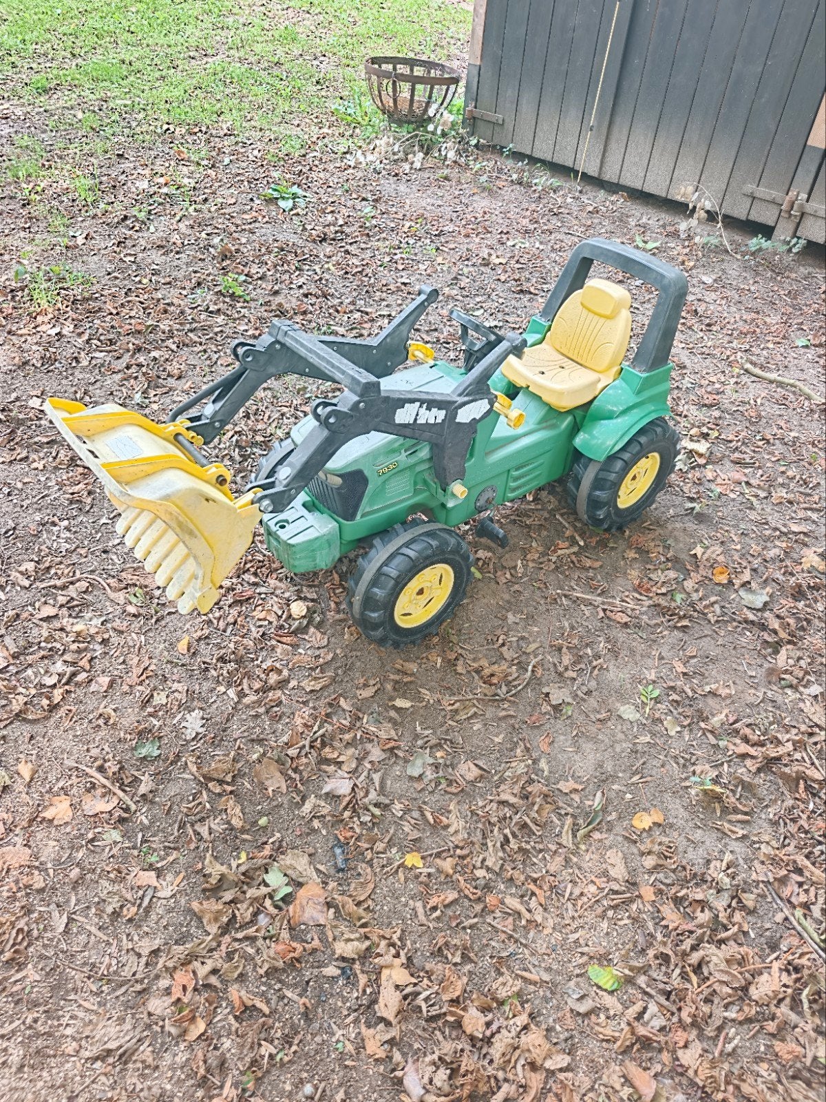 John Deere traptractor met voorlader, Ophalen, Gebruikt