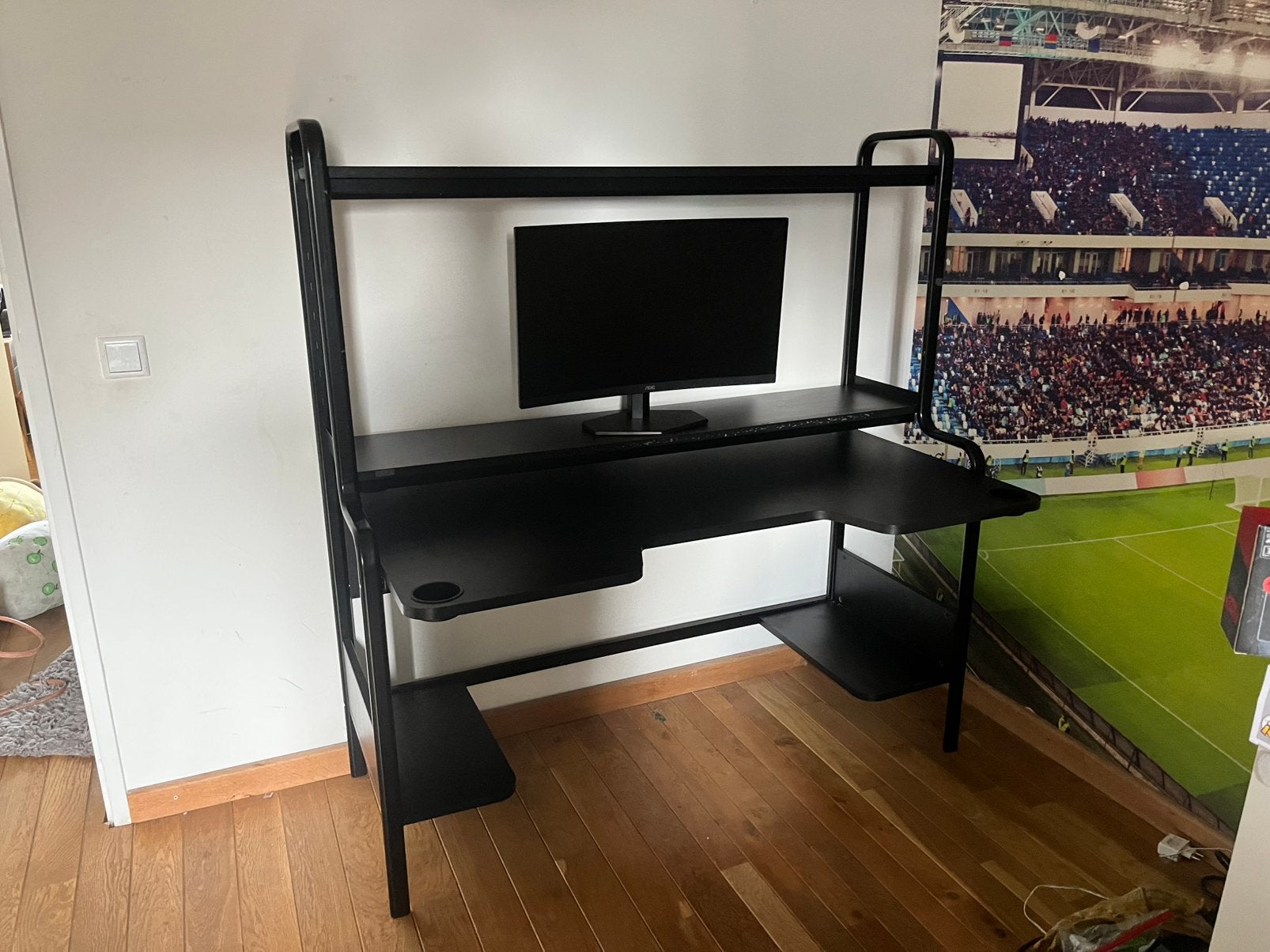 Gaming bureau !, Huis en Inrichting, Ophalen, Zwart, 135 cm, 145 cm