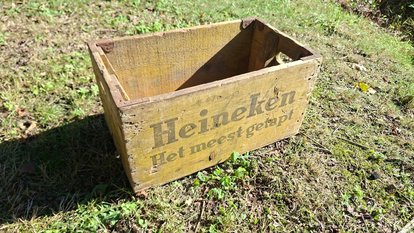pud houten Heinike kratje, Ophalen of Verzenden, Gebruikt, Heineken