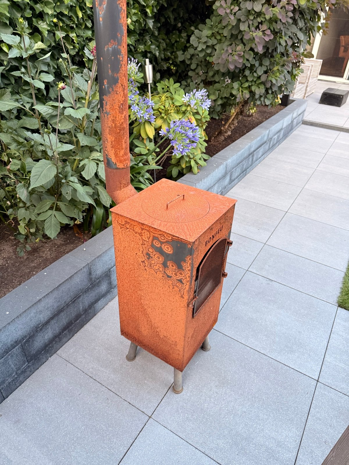 BonFeu vuurton/tuinhaard - roestkleurig, Ophalen, Gebruikt, Vuurton