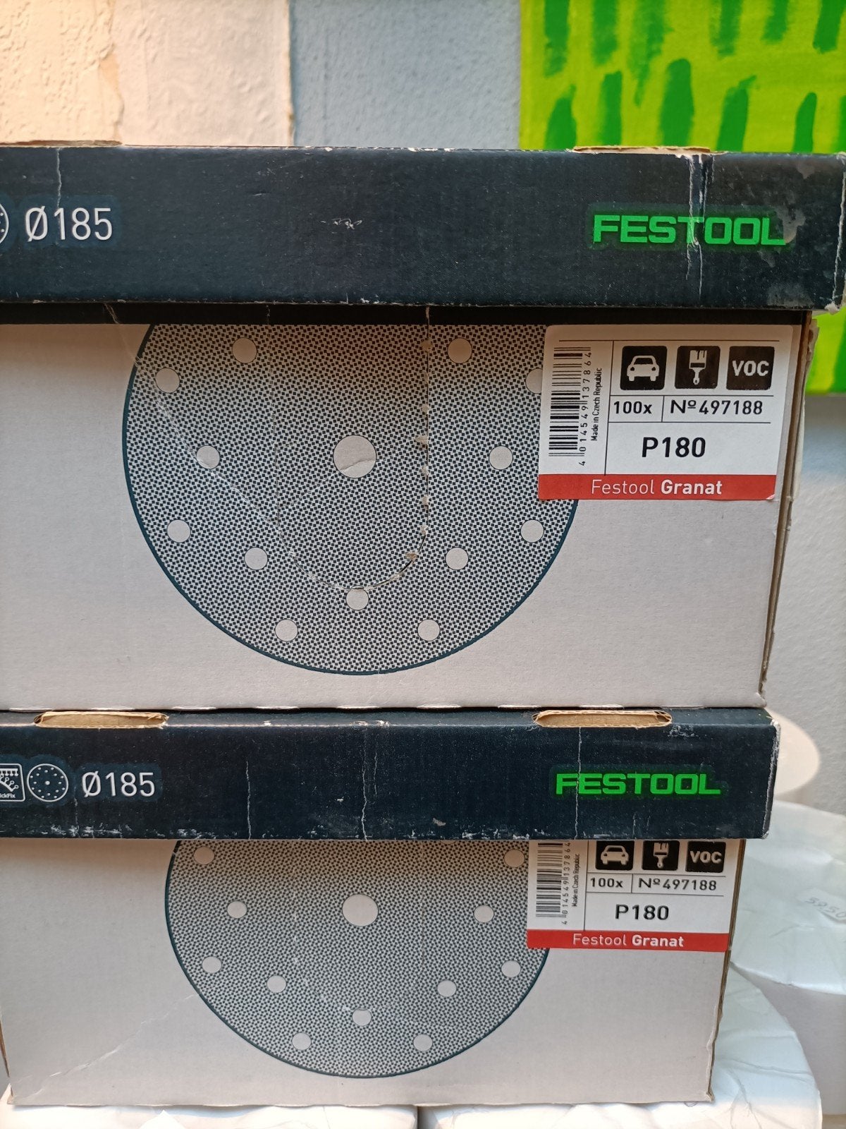 Festool Granat P180 Schuurpapier Ø185 (100 stuks), Ophalen of Verzenden, Nieuw, Minder dan 600 watt, Vlakschuurmachine