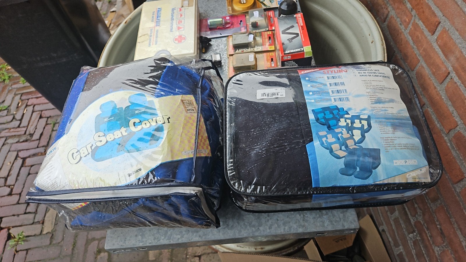 autostoelhoezen 2x, Auto diversen, Ophalen of Verzenden