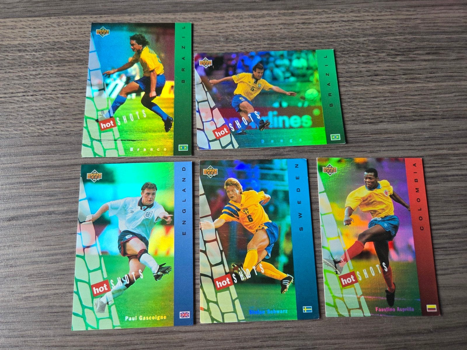 Upperdeck World Cup 94 Hot Shots, Ophalen of Verzenden, Gebruikt, Buitenlandse clubs, Poster, Plaatje of Sticker