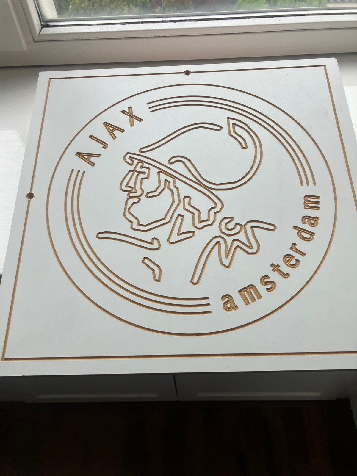 MDF Ajax bord, Ophalen, Eigen ontwerp, Gebruikt, Hout