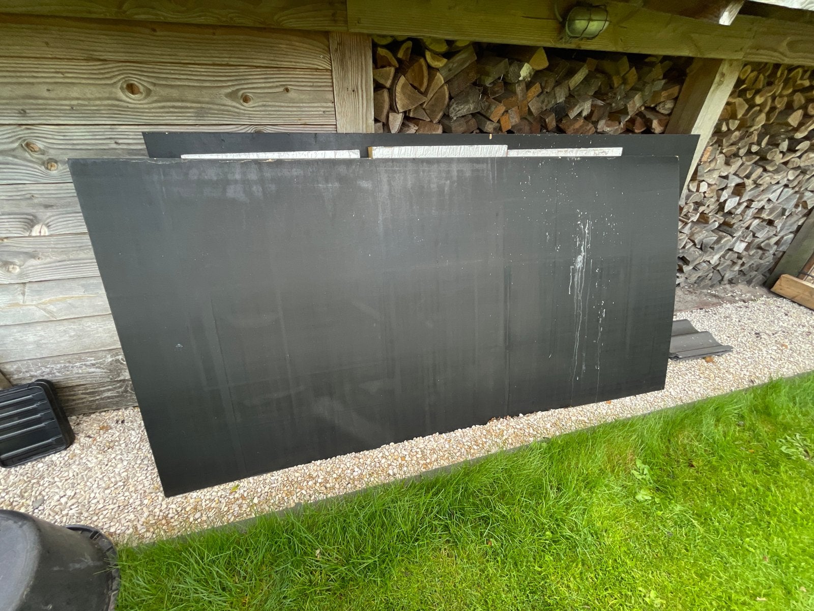 Zwarte platen, gebruikt voor diverse doeleinden, Gebruikt, Minder dan 25 mm, Ophalen of Verzenden, 200 tot 250 cm