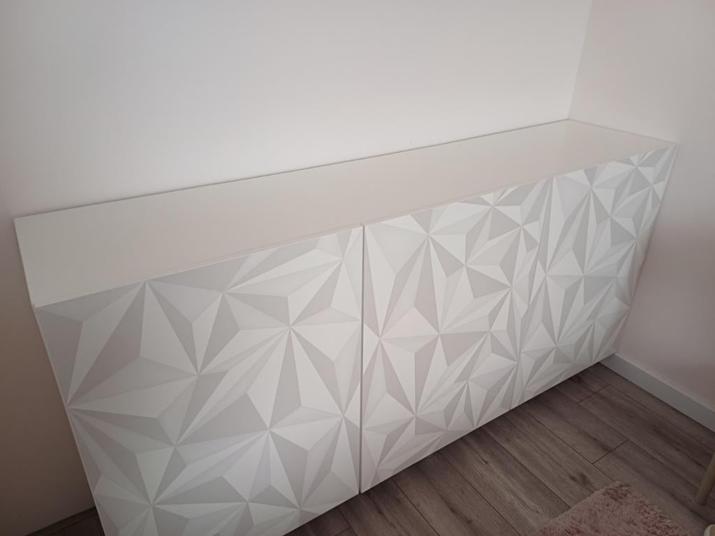 Hoogglans wit dressoir 180 cm, Huis en Inrichting, Kasten | Dressoirs, Ophalen, Zo goed als nieuw, 25 tot 50 cm, 150 tot 200 cm