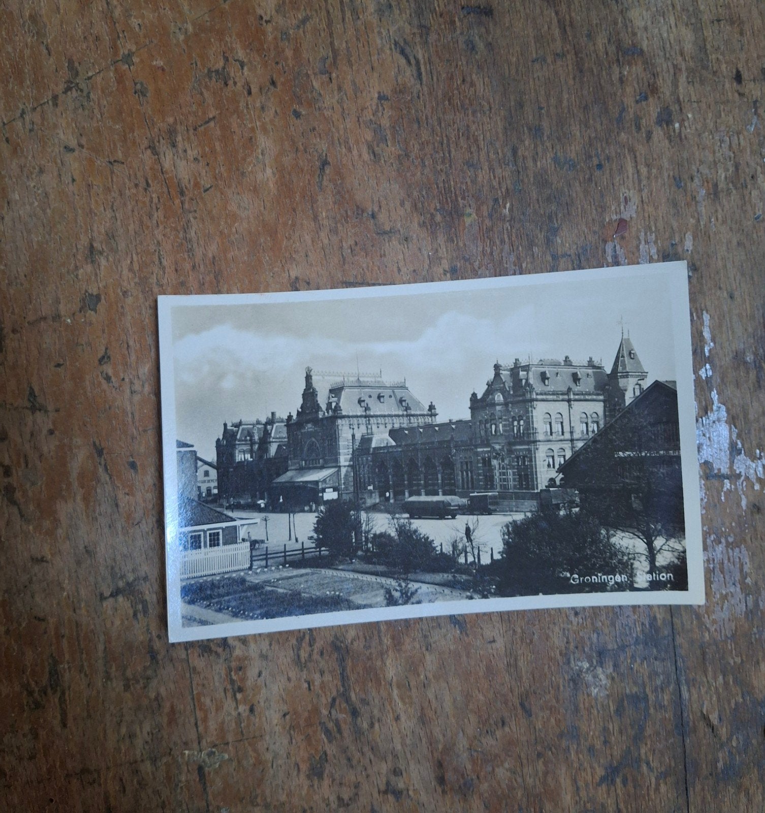 Oude Ansichtkaart Station Groningen, Verzamelen, Ophalen of Verzenden, Voor 1920, Ongelopen, Groningen