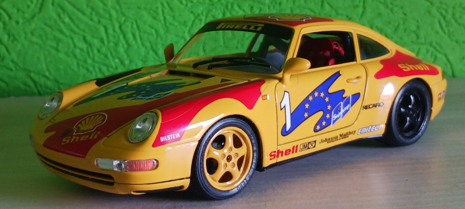 BURAGO - PORSCHE 911 CARRERA RACING 1:18, Ophalen of Verzenden