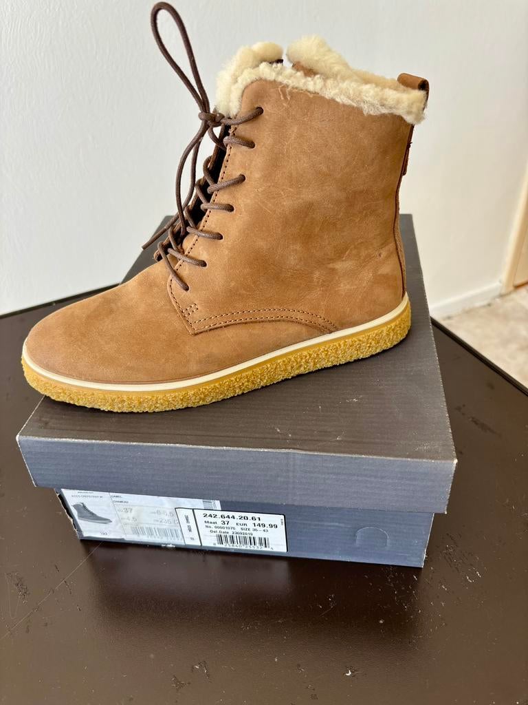 Ecco laarzen, Ophalen, Beige, Lage of Enkellaarzen, Nieuw