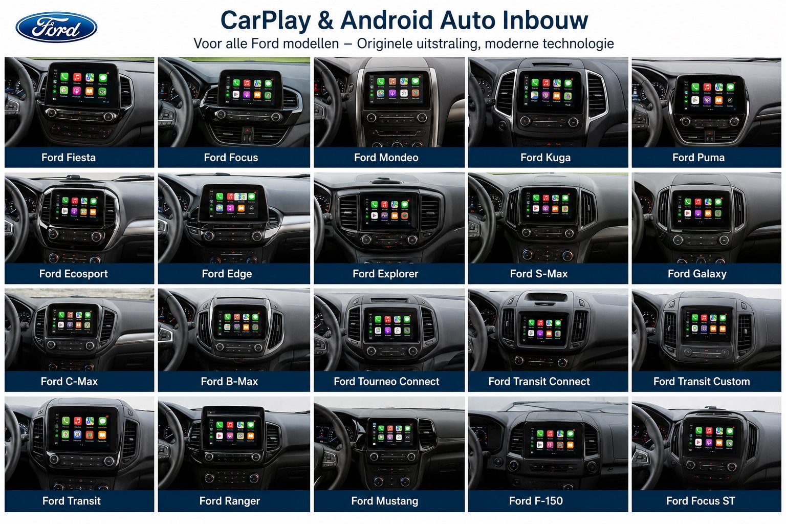 Ford CarPlay & Android Auto Inbouw, Auto diversen, Autoradio's, Nieuw, Ophalen