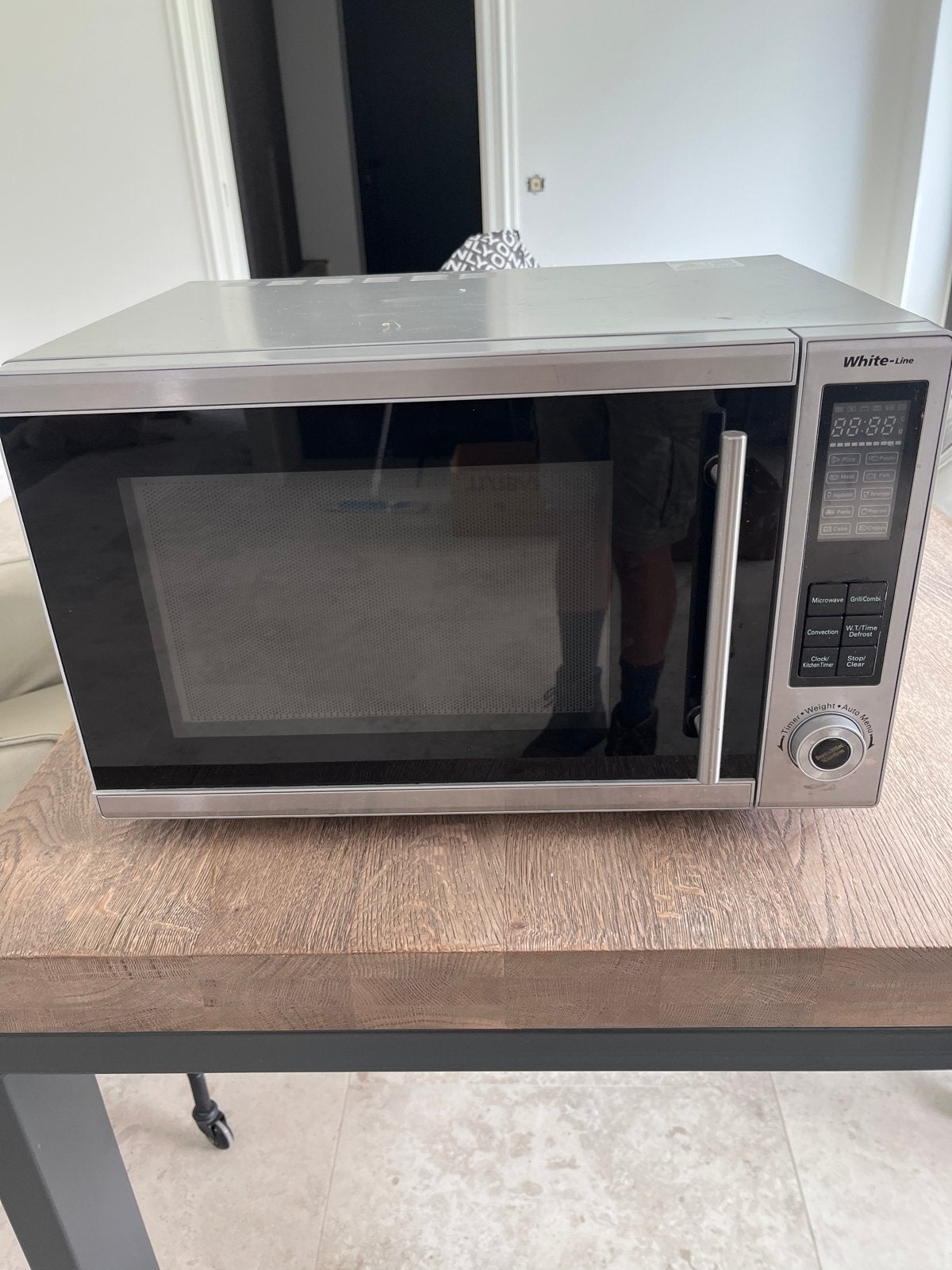 White-Line Magnetron met Grillfunctie - Gebruikt, Ophalen, Gebruikt, Grill, Magnetron