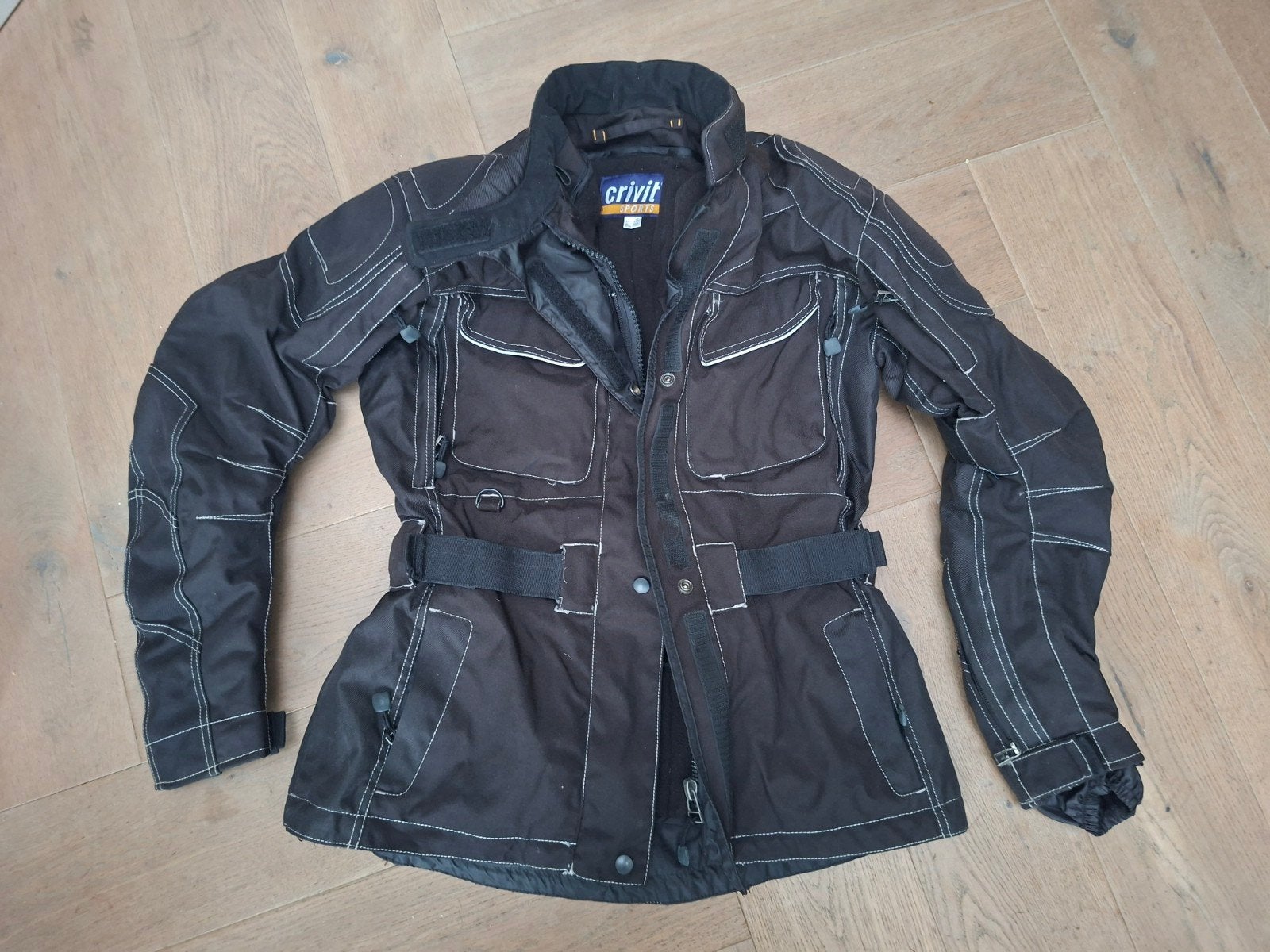 Crivit Sports Motorjas Zwart Maat M, Maat 38/40 (M), Zwart, Gedragen, Crivit Sports