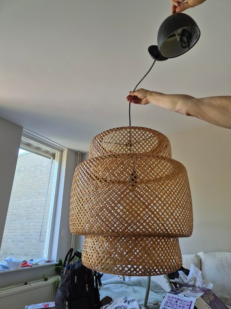 IKEA Sinnerlig hanglamp bamboe - perfecte conditie, Ophalen, Zo goed als nieuw, Overige materialen, 50 tot 75 cm