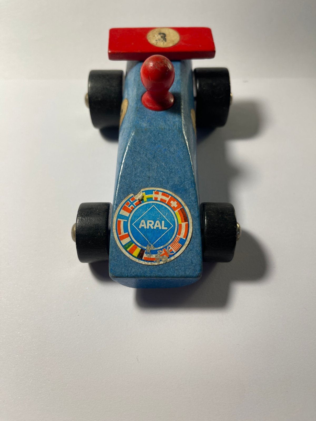 Vintage ARAL Houten Raceauto Jaren '60 - Speelgoed, Verzenden, Gebruikt, Overige typen