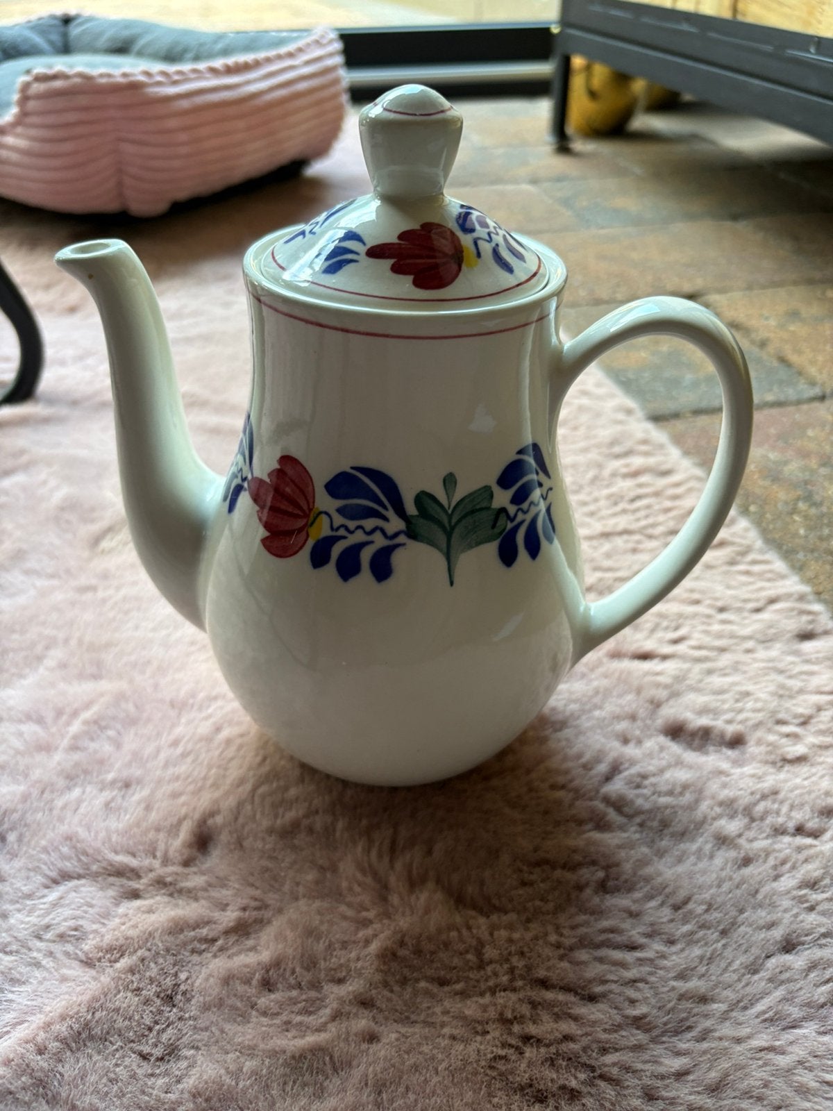 Boerenbont koffiepot, Ophalen