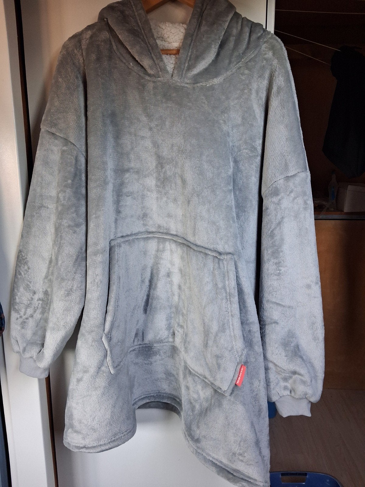 Homie Oversized Hoodie Deken Grijs - One Size, Kleding | Dames, Homie, Ophalen of Verzenden, Zo goed als nieuw, Grijs