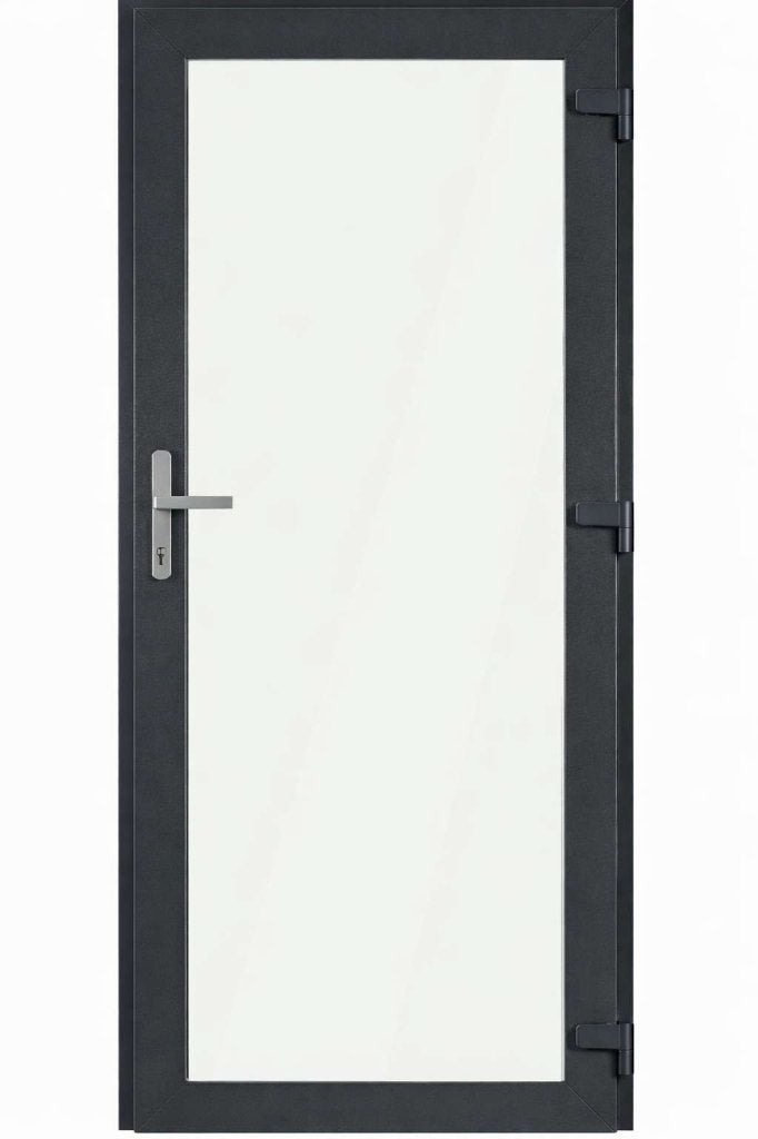 Kunststof deur Vol Glas Antraciet Klink Links, Doe-het-zelf en Verbouw, Kozijnen en Schuifpuien, Kunststof, Deurkozijn, Next Windows