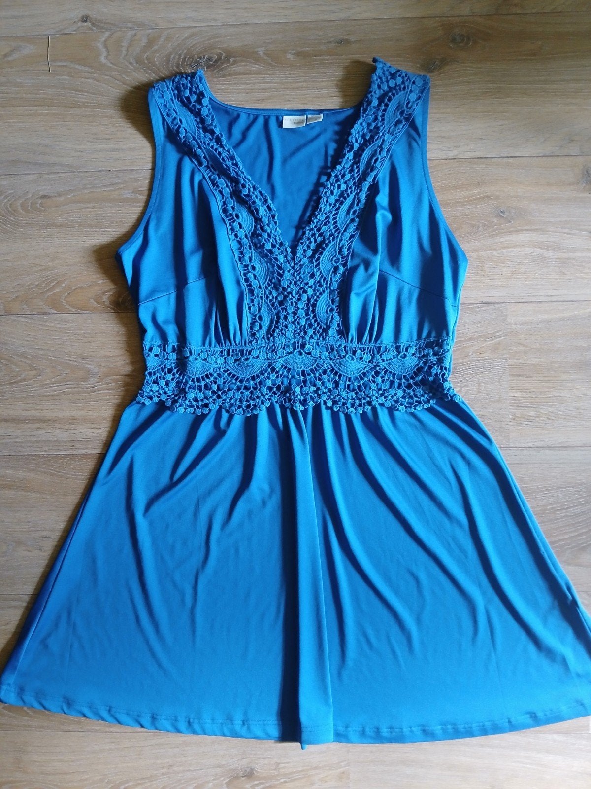 Kobalt blauwe jurk met kante details - Body Flirt Boutiqu, Kleding | Dames, Blauw, Maat 46/48 (XL) of groter, Body Flirt Boutique