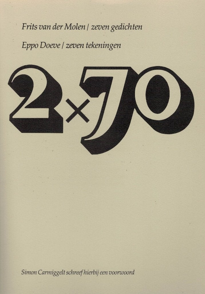 Frits van der Molen & Eppo Doeve, 2 x 70. Gesigneerd., Boeken, Ophalen of Verzenden, Zo goed als nieuw