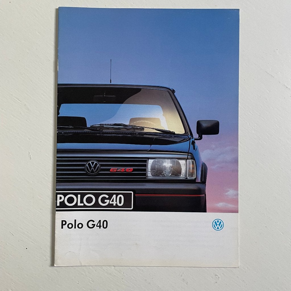Volkswagen Polo G40 folder / brochure januari 1993, Ophalen of Verzenden, Zo goed als nieuw, Volkswagen
