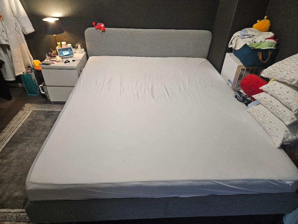 Tweepersoonsbed 160x200, Huis en Inrichting, Slaapkamer | Bedden, Ophalen, Tweepersoons, Zo goed als nieuw, 200 cm