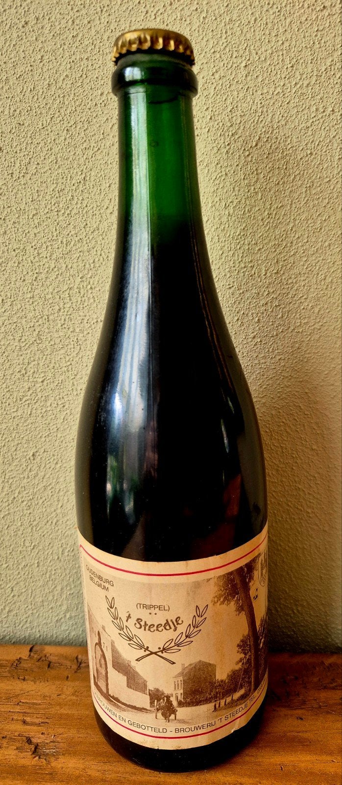 Fles t Steedje Trippel natuur bier 7,9% Oudenburg, België, Ophalen of Verzenden, Zo goed als nieuw, Flesje(s), Overige merken