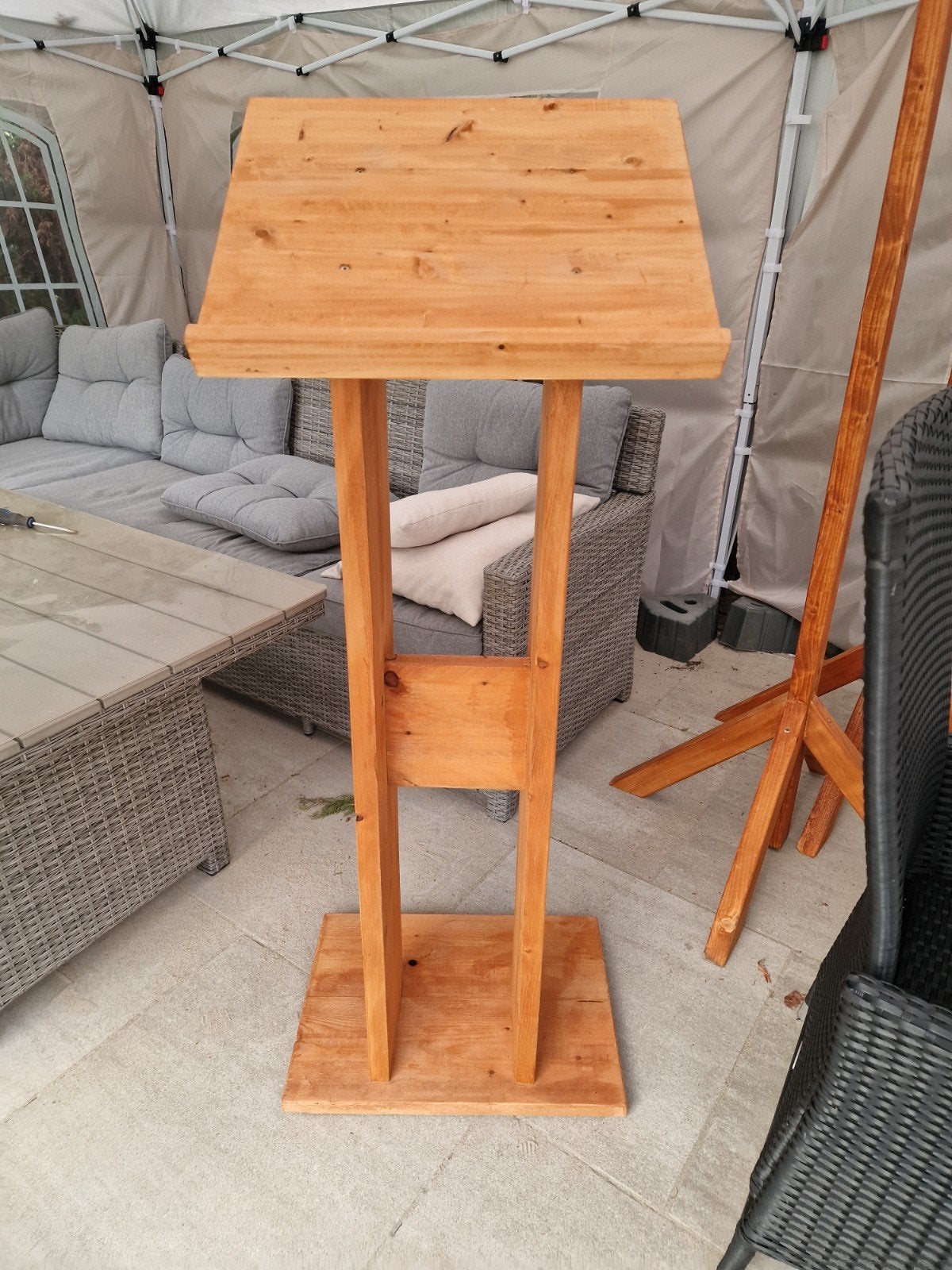 Houten Spreekstoel / Lessenaar - Handgemaakt, Ophalen, Gebruikt