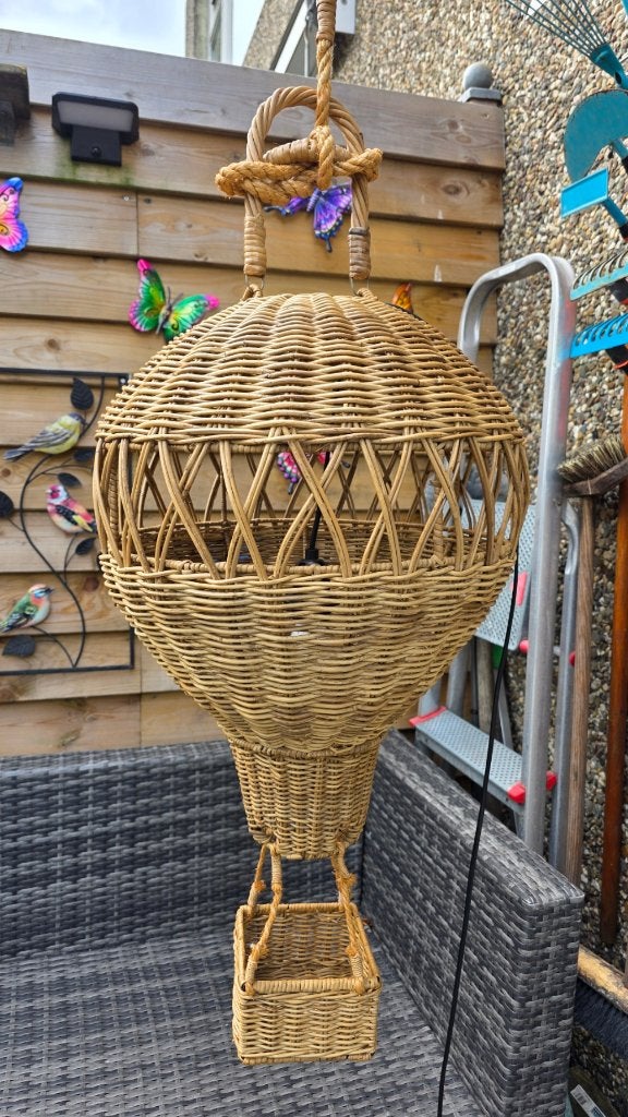 Riviera Maison luchtballonllamp🦚Groot🦚Z.G.A.N, Huis en Inrichting, Ophalen, Inclusief lichtbron, Hanglamp, Natuurlijk materiaal