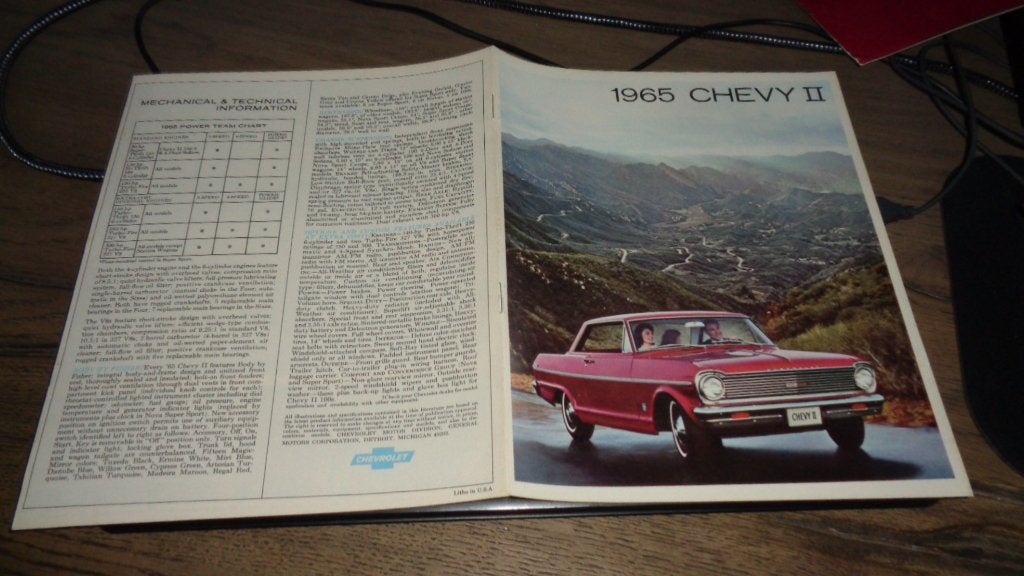 ZELDZAME USA Folder  CHEVROLET CHEVY II  ,  1965, Verzenden, Nieuw, Chevrolet