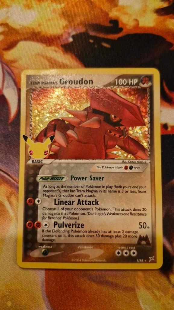Team Magmas Groudon Celebrations 25, Ophalen of Verzenden, Zo goed als nieuw, Losse kaart